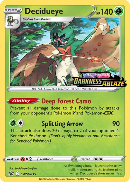 Decidueye, Pokémon card SWSH 035 — SWSH Black Star Promos set