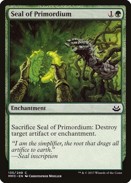 Sceau de primordium, carte Magic MM3 135 — extension Modern Masters 2017