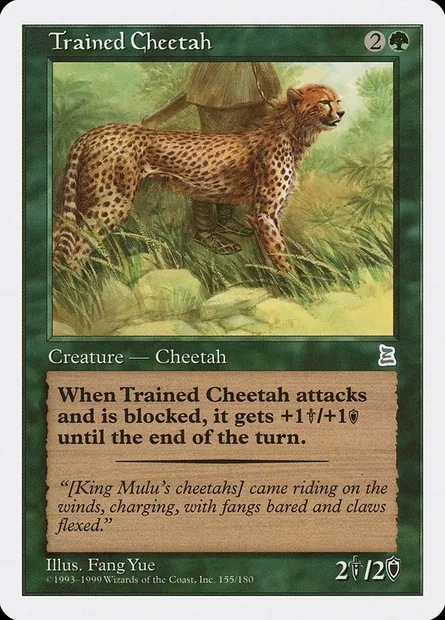 Trained Cheetah, carte Magic PTK 154 — extension Portal Three Kingdoms