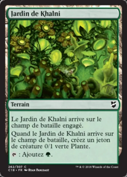 Jardin de Khalni, carte Magic C18 262 — extension Commander 2018