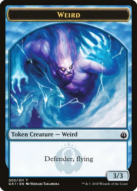 Weird // Goblin, carte Magic TGK1 3 — extension GRN Guild Kit Tokens