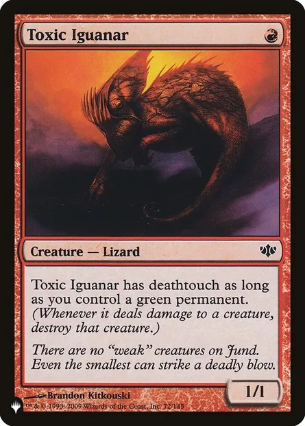 Toxic Iguanar, Magic card PLST CON-72 — The List set