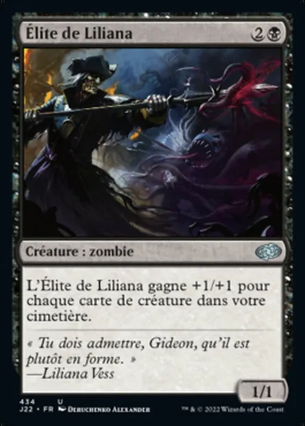 Élite de Liliana, carte Magic J22 434 — extension Jumpstart 2022