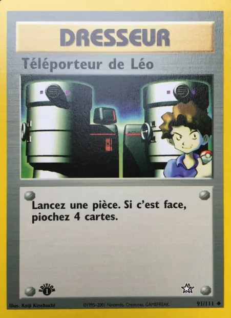 Téléporteur de Léo, carte Pokémon NG 91 — extension Neo Genesis
