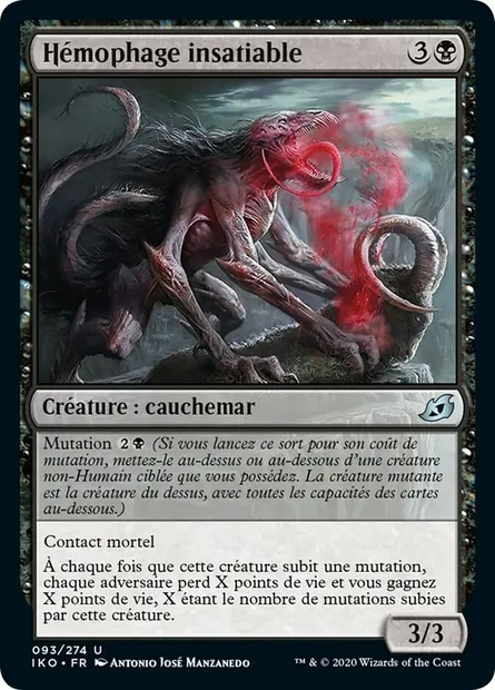 Hémophage insatiable, carte Magic IKO 93 — extension Ikoria: Lair of Behemoths