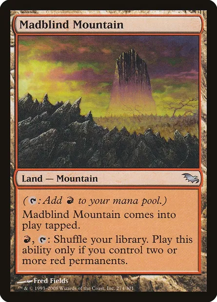 Madblind Mountain, Magic card SHM 274 — Shadowmoor set
