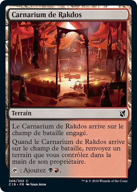 Carnarium de Rakdos, carte Magic C19 266 — extension Commander 2019