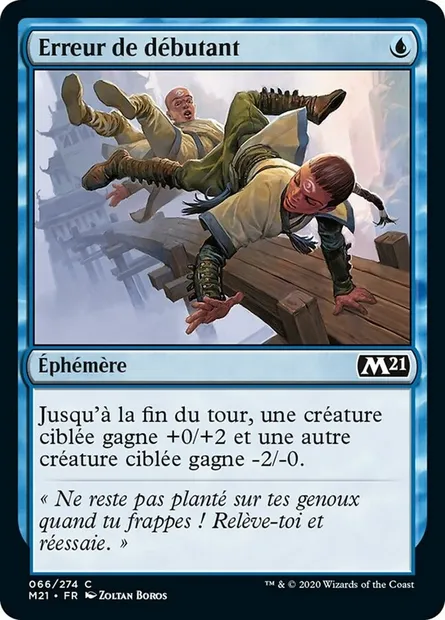 Erreur de débutant, carte Magic M21 66 — extension Core Set 2021
