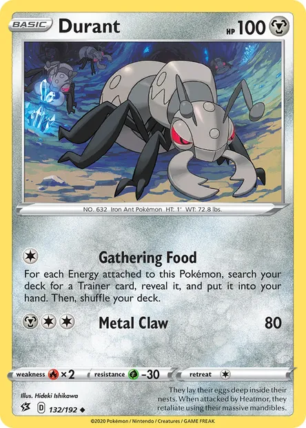 Durant, Pokémon card RCL 132 — Rebel Clash set