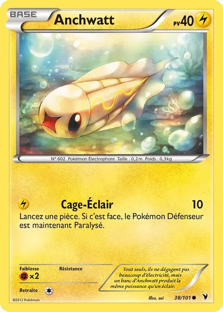 Anchwatt, carte Pokémon NVI 38 — extension Nobles Victoires