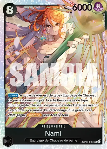 Nami, carte One Piece OP15-086 — extension AVENTURE SUR L'ÎLE DE DIEU