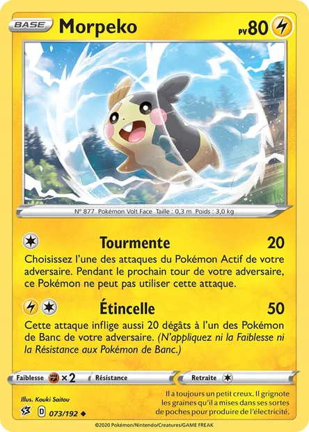 Morpeko, carte Pokémon RCL 73 — extension Clash des Rebelles