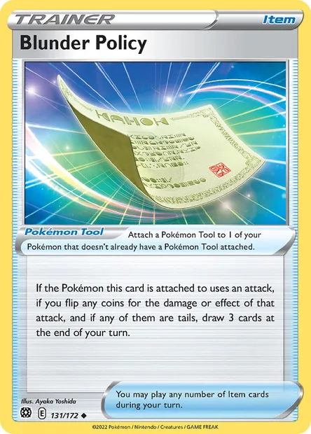 Blunder Policy, Pokémon card BRS 131 — Brilliant Stars set