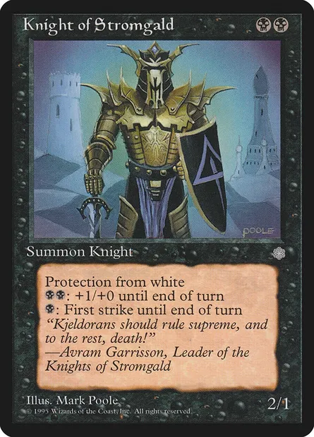 Chevalier de Stromgald, carte Magic ICE 138 — extension Ere Glaciaire