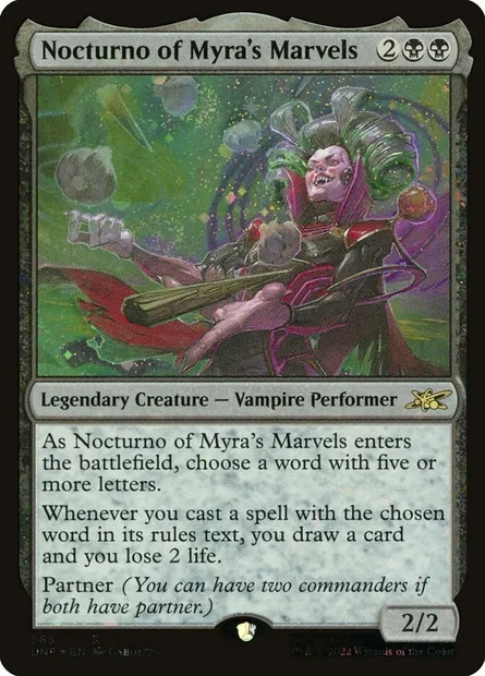 Nocturno of Myra's Marvels, carte Magic UNF 368 — extension Unfinity