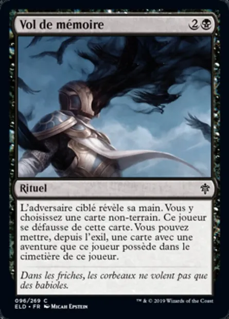 Vol de mémoire, carte Magic ELD 96 — extension Throne of Eldraine