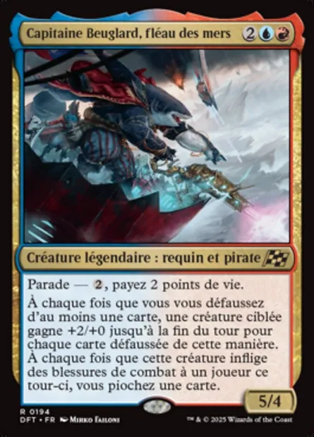 Capitaine Beuglard, fléau des mers, carte Magic DFT 194 — extension Aetherdrift