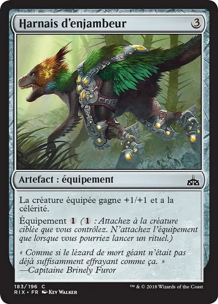 Harnais d'enjambeur, carte Magic RIX 183 — extension Les combattants d'Ixalan