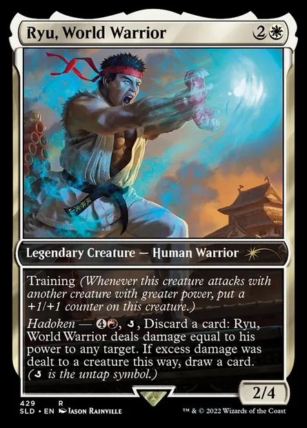 Ryu, World Warrior, carte Magic SLD 429 — extension Secret Lair Drop