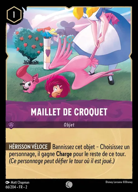 Maillet de croquet, carte Disney Lorcana CH2-066 — extension L'Ascension des Floodborn