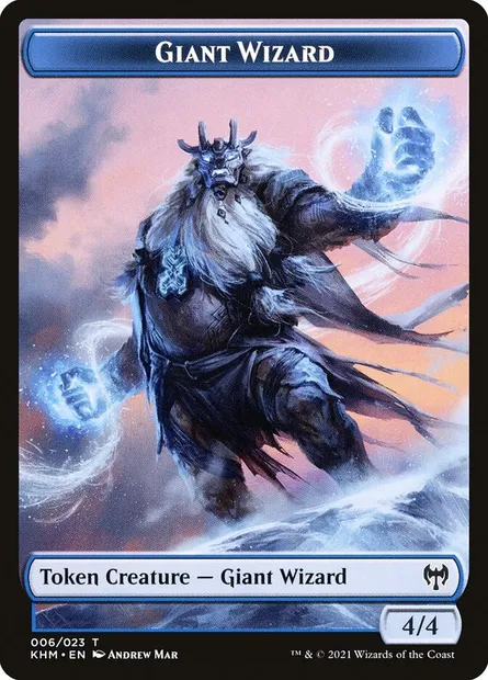 Giant Wizard, Magic card TKHM 6 — Kaldheim Tokens set