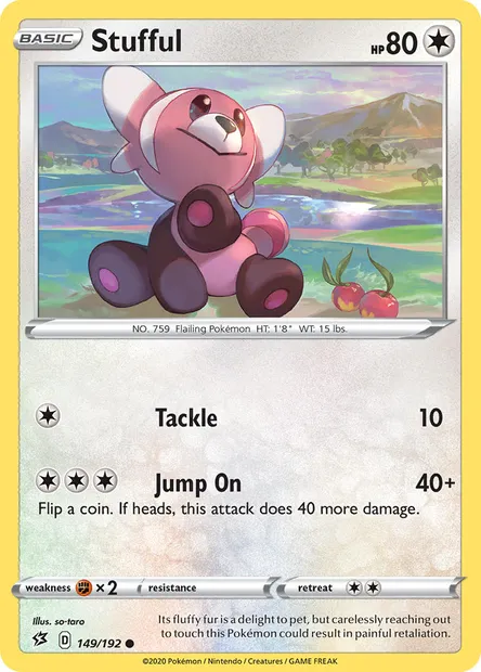 Stufful, Pokémon card RCL 149 — Rebel Clash set