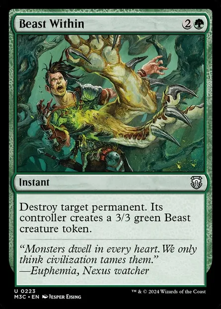 Beast Within, Magic card M3C 223 — Modern Horizons 3 Commander set