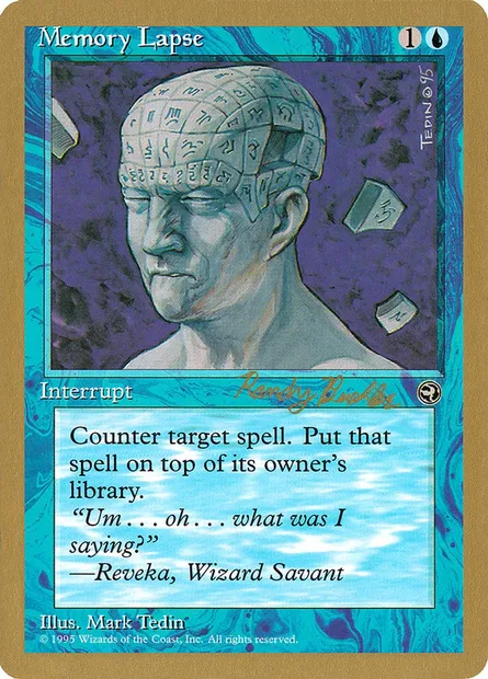 Memory Lapse, Magic card WC98 rb32 — World Championship Decks 1998 set