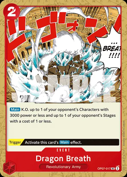 Souffle du dragon, carte One Piece OP07-017 — extension 500 YEARS IN THE FUTURE