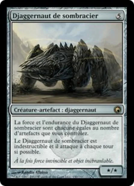 Djaggernaut de sombracier, carte Magic SOM 150 — extension Cicatrices de Mirrodin