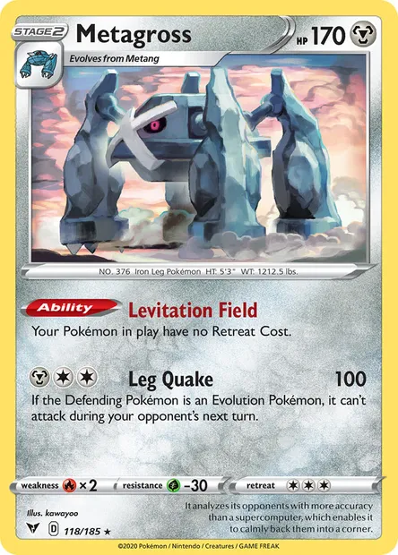 Metagross, Pokémon card VIV 118 — Vivid Voltage set