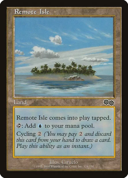 Remote Isle, Magic card USG 324 — Urza's Saga set