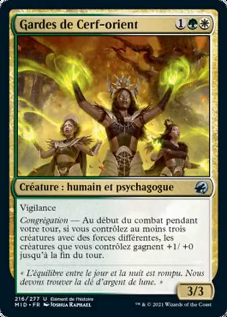 Gardes de Cerf-orient, carte Magic MID 216 — extension Innistrad : chasse de minuit