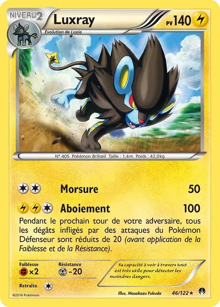 Luxray, carte Pokémon BKP 46 — extension Rupture Turbo