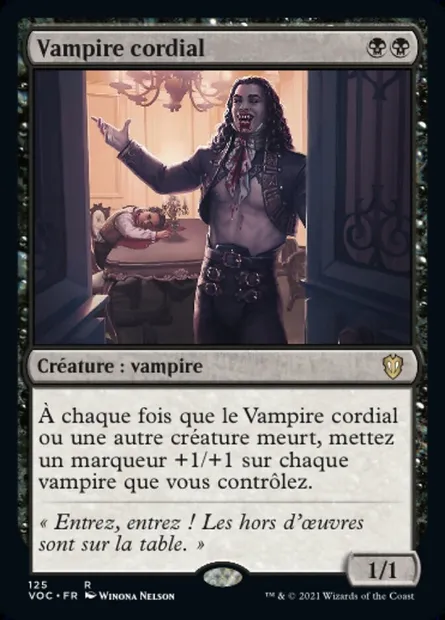 Vampire cordial, carte Magic VOC 125 — extension Crimson Vow Commander