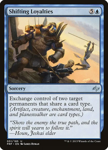 Shifting Loyalties, Magic card FRF 51 — Fate Reforged set