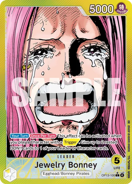 Jewelry Bonney, One Piece card OP13-100 — CARRYING ON HIS WILL set