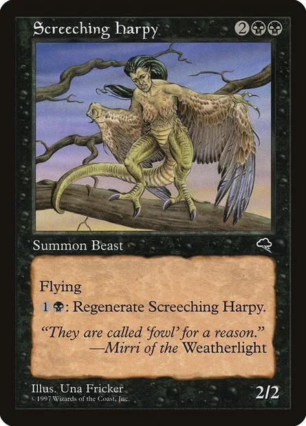 Screeching Harpy, Magic card TMP 155 — Tempest set