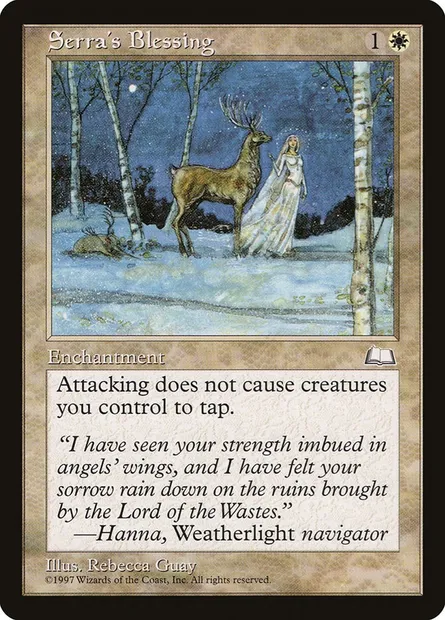 Serra's Blessing, Magic card WTH 25 — Weatherlight set