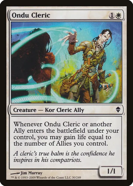 Ondu Cleric, Magic card ZEN 30 — Zendikar set
