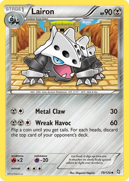 Lairon, Pokémon card DRX 79 — Dragons Exalted set