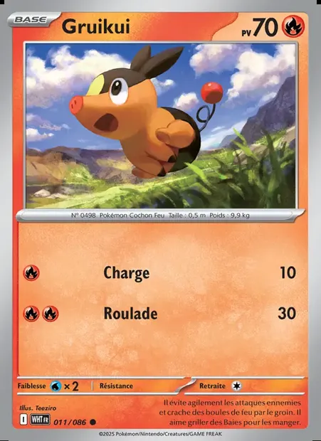 Gruikui, carte Pokémon WHT 011 — extension Flamme Blanche