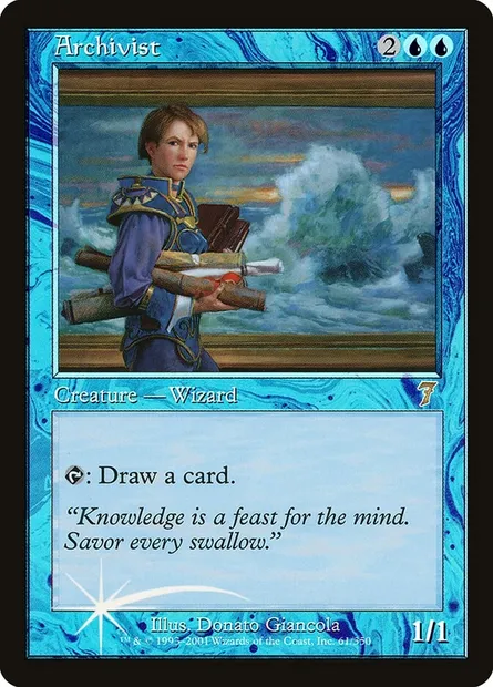 Archiviste, carte Magic 7ED 61★ — extension Septième Edition