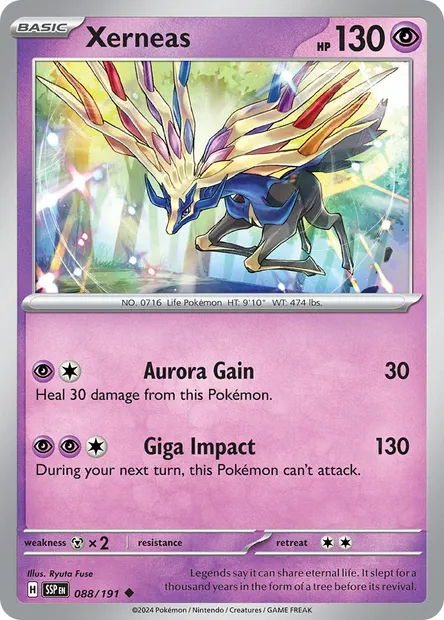 Xerneas, Pokémon card SSP 088 — Surging Sparks set