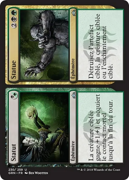 Statut // Statue, carte Magic GRN 230 — extension Les Guildes de Ravnica