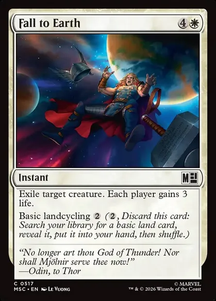 Fall to Earth, Magic card MSC 517 — Marvel Super Heroes Commander set