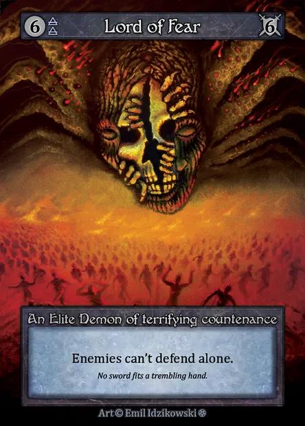 Lord of Fear, Sorcery card GOT 114 — Gothic set