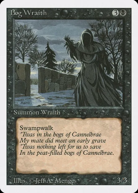 Bog Wraith, Magic card 3ED 96 — Revised Edition set
