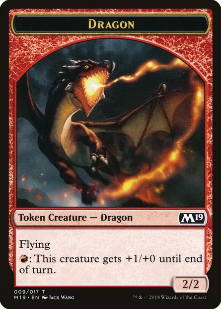 Dragon, Magic card TM19 9 — Core Set 2019 Tokens set