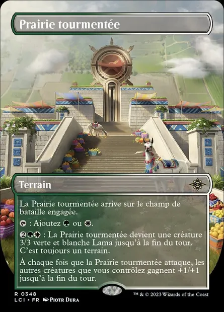 Prairie tourmentée, carte Magic LCI 348 — extension The Lost Caverns of Ixalan